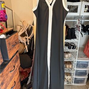 SHEIN Black and White Maxi Dress